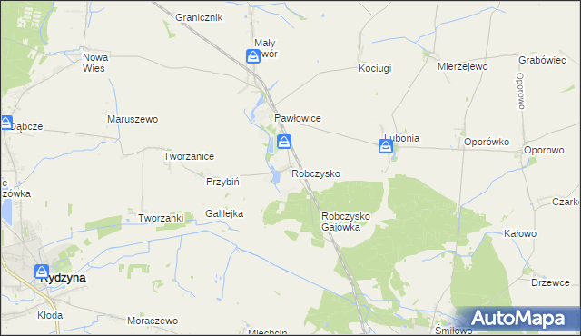 mapa Robczysko, Robczysko na mapie Targeo