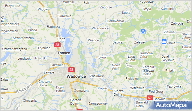 mapa Roków, Roków na mapie Targeo