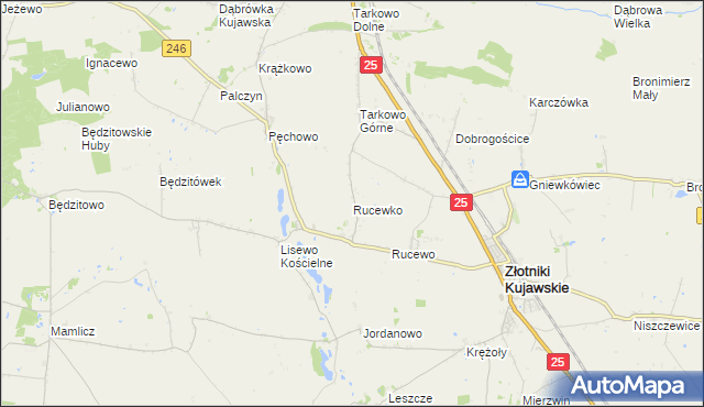 mapa Rucewko, Rucewko na mapie Targeo