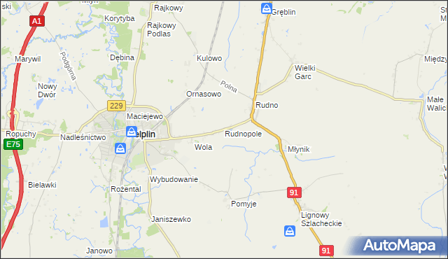 mapa Rudnopole, Rudnopole na mapie Targeo