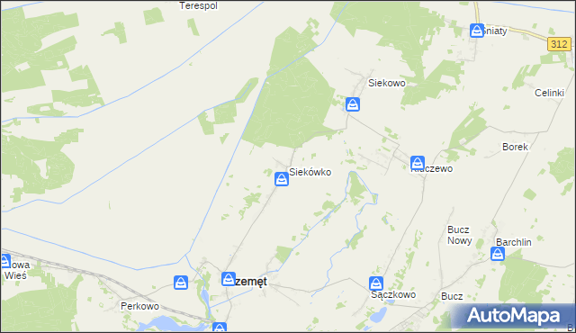 mapa Siekówko, Siekówko na mapie Targeo