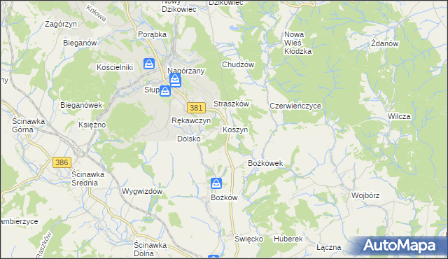 mapa Sobaniów, Sobaniów na mapie Targeo
