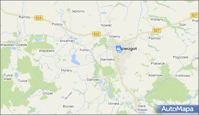 mapa Stanówko, Stanówko na mapie Targeo