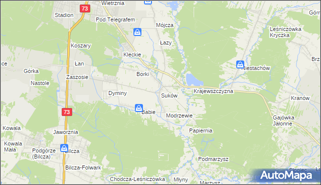 mapa Suków gmina Daleszyce, Suków gmina Daleszyce na mapie Targeo