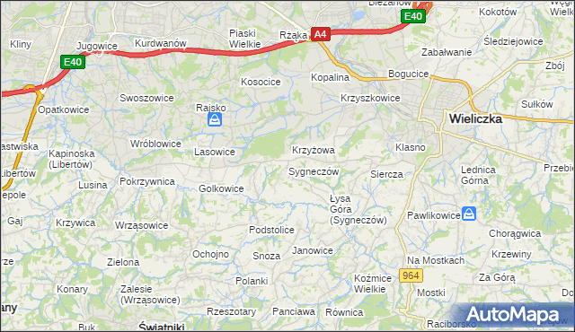 mapa Sygneczów, Sygneczów na mapie Targeo