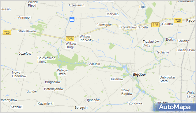 mapa Tomczyce gmina Błędów, Tomczyce gmina Błędów na mapie Targeo