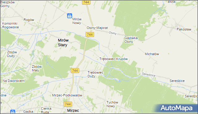 mapa Trębowiec-Krupów, Trębowiec-Krupów na mapie Targeo