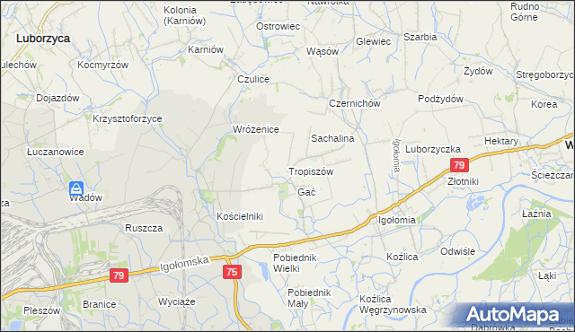 mapa Tropiszów, Tropiszów na mapie Targeo