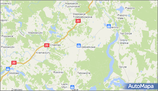 mapa Trzebiatkowa, Trzebiatkowa na mapie Targeo