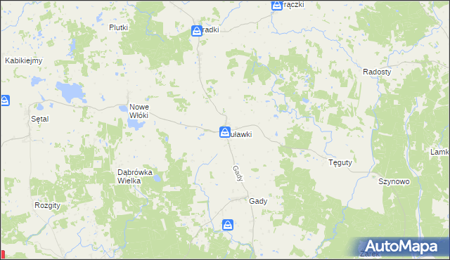 mapa Tuławki, Tuławki na mapie Targeo