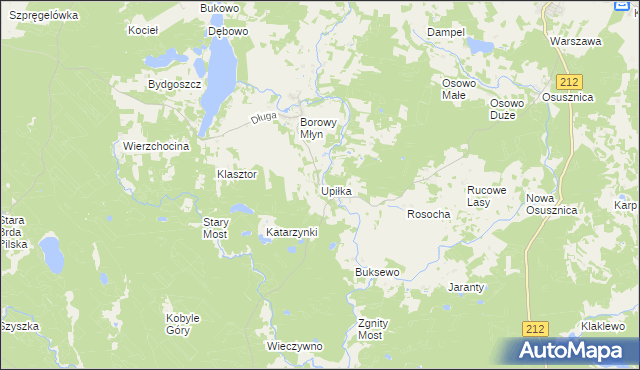 mapa Upiłka, Upiłka na mapie Targeo