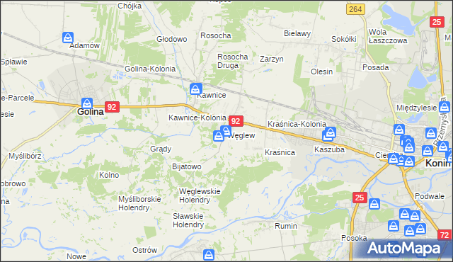 mapa Węglew, Węglew na mapie Targeo