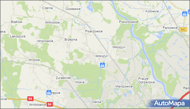 mapa Wilkszyn, Wilkszyn na mapie Targeo