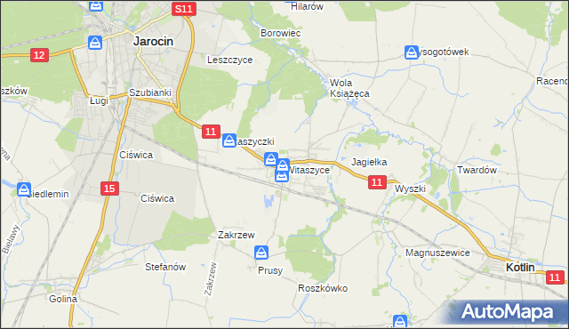 mapa Witaszyce, Witaszyce na mapie Targeo