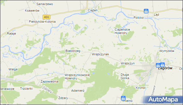 mapa Wrąbczynek, Wrąbczynek na mapie Targeo