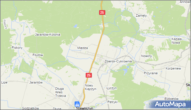 mapa Zbiersk, Zbiersk na mapie Targeo