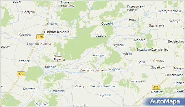mapa Annopol gmina Lisków, Annopol gmina Lisków na mapie Targeo