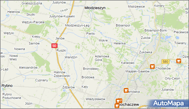 mapa Adamowa Góra, Adamowa Góra na mapie Targeo