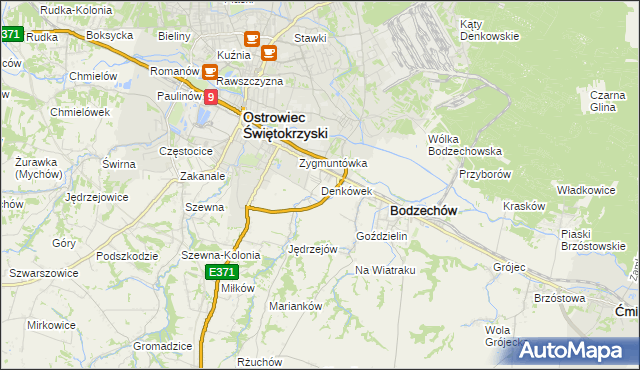 mapa Denkówek, Denkówek na mapie Targeo