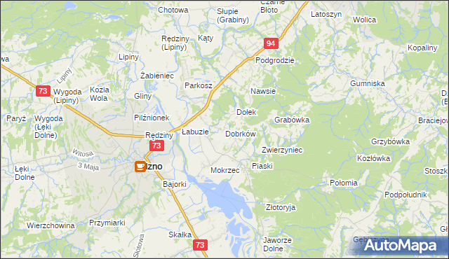 mapa Dobrków, Dobrków na mapie Targeo