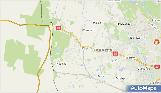 mapa Dołuje, Dołuje na mapie Targeo