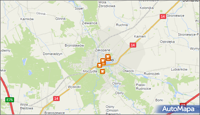 mapa Głowno, Głowno na mapie Targeo