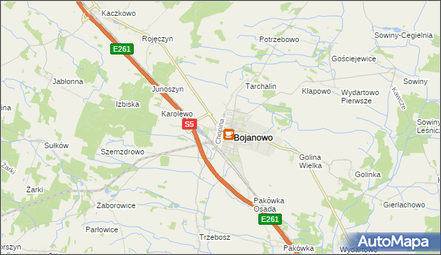 mapa Gołaszyn gmina Bojanowo, Gołaszyn gmina Bojanowo na mapie Targeo