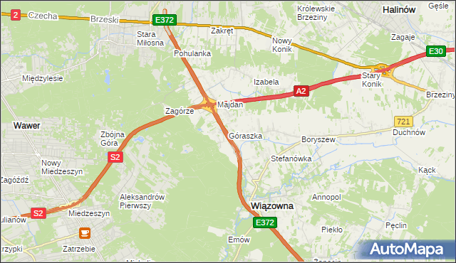 mapa Góraszka, Góraszka na mapie Targeo