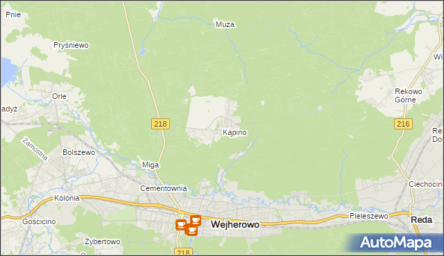 mapa Kąpino, Kąpino na mapie Targeo