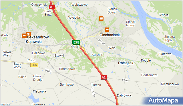 mapa Kuczek, Kuczek na mapie Targeo