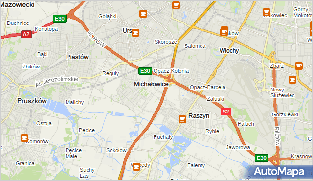 mapa Opacz Mała, Opacz Mała na mapie Targeo