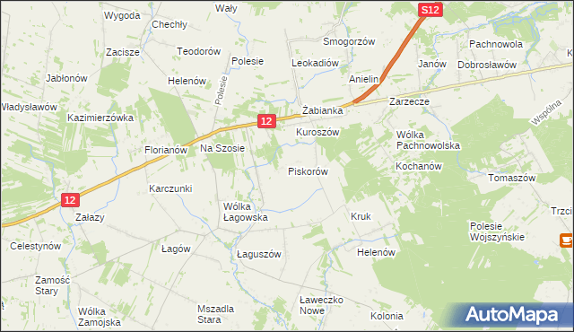 mapa Piskorów, Piskorów na mapie Targeo