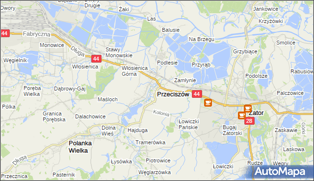 mapa Przeciszów, Przeciszów na mapie Targeo