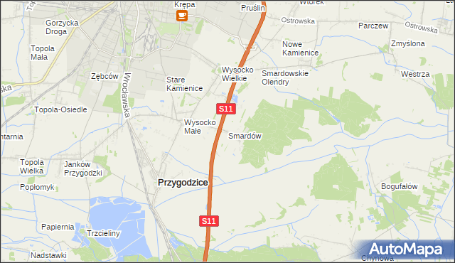 mapa Smardów, Smardów na mapie Targeo