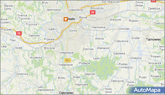 mapa Sobniów, Sobniów na mapie Targeo