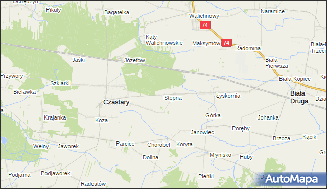 mapa Stępna, Stępna na mapie Targeo