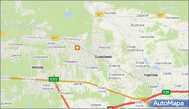 mapa Sulejówek, Sulejówek na mapie Targeo