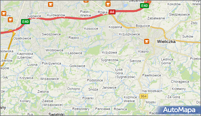 mapa Sygneczów, Sygneczów na mapie Targeo