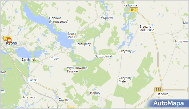 mapa Szczupliniak, Szczupliniak na mapie Targeo