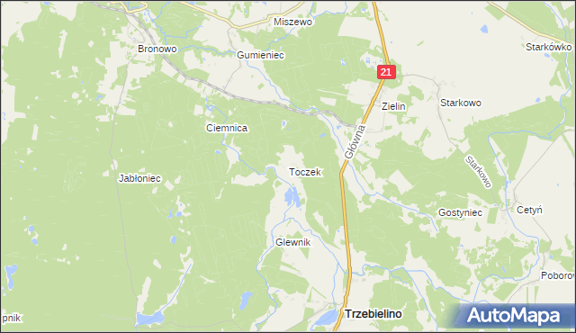 mapa Toczek, Toczek na mapie Targeo