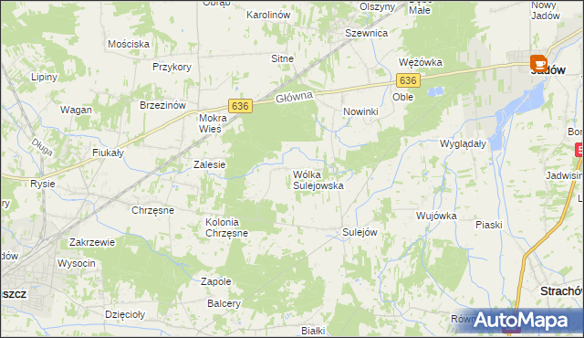 mapa Wólka Sulejowska, Wólka Sulejowska na mapie Targeo