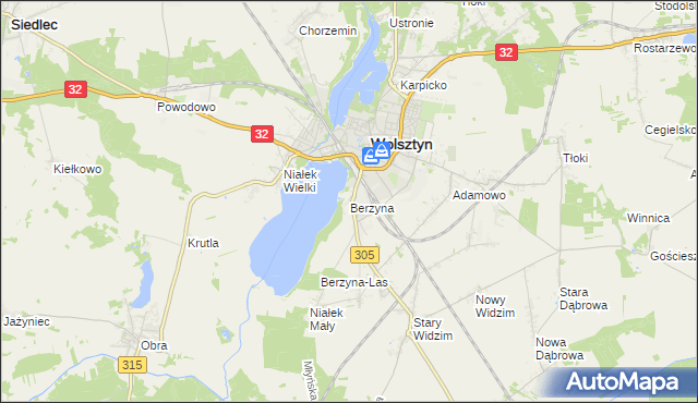 mapa Berzyna, Berzyna na mapie Targeo