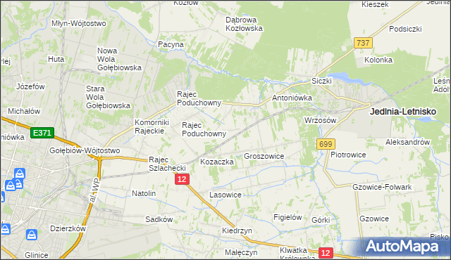 mapa Dawidów gmina Jedlnia-Letnisko, Dawidów gmina Jedlnia-Letnisko na mapie Targeo