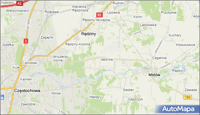 mapa Jaskrów, Jaskrów na mapie Targeo