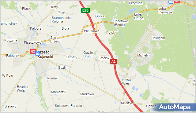 mapa Smólsk, Smólsk na mapie Targeo