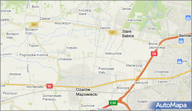 mapa Strzykuły, Strzykuły na mapie Targeo
