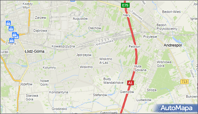 mapa Wiskitno A-Las, Wiskitno A-Las na mapie Targeo