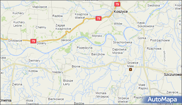 mapa Barczków, Barczków na mapie Targeo