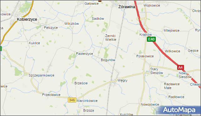 mapa Bogunów, Bogunów na mapie Targeo