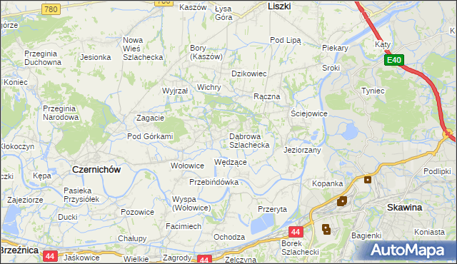 mapa Dąbrowa Szlachecka, Dąbrowa Szlachecka na mapie Targeo